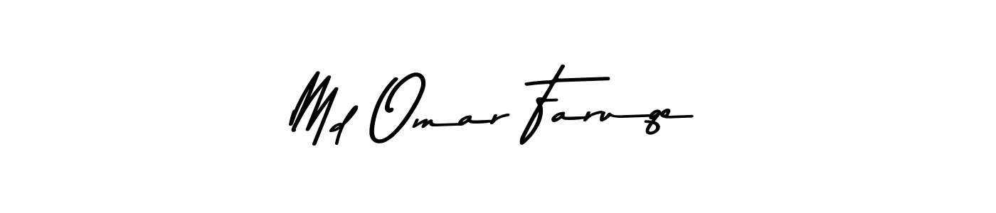 Create a beautiful signature design for name Md Omar Faruqe. With this signature (Asem Kandis PERSONAL USE) fonts, you can make a handwritten signature for free. Md Omar Faruqe signature style 9 images and pictures png