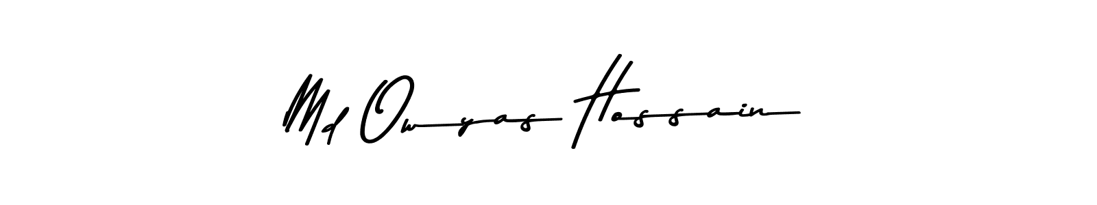 How to make Md Owyas Hossain name signature. Use Asem Kandis PERSONAL USE style for creating short signs online. This is the latest handwritten sign. Md Owyas Hossain signature style 9 images and pictures png