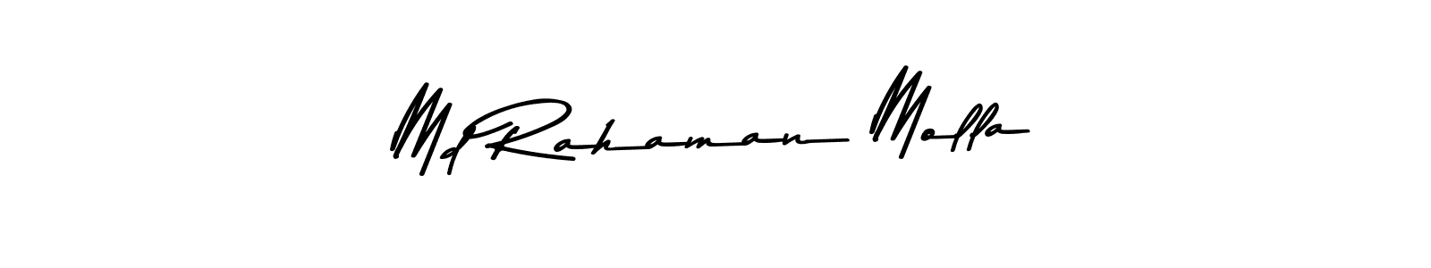 Create a beautiful signature design for name Md Rahaman Molla. With this signature (Asem Kandis PERSONAL USE) fonts, you can make a handwritten signature for free. Md Rahaman Molla signature style 9 images and pictures png