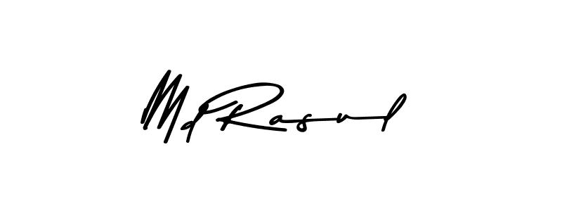 Create a beautiful signature design for name Md Rasul. With this signature (Asem Kandis PERSONAL USE) fonts, you can make a handwritten signature for free. Md Rasul signature style 9 images and pictures png