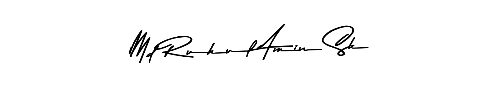 The best way (Asem Kandis PERSONAL USE) to make a short signature is to pick only two or three words in your name. The name Md Ruhul Amin Sk include a total of six letters. For converting this name. Md Ruhul Amin Sk signature style 9 images and pictures png