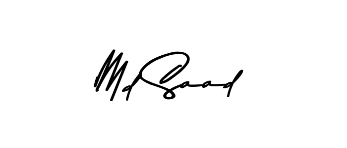 Design your own signature with our free online signature maker. With this signature software, you can create a handwritten (Asem Kandis PERSONAL USE) signature for name Md Saad. Md Saad signature style 9 images and pictures png