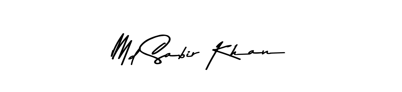 Create a beautiful signature design for name Md Sabir Khan. With this signature (Asem Kandis PERSONAL USE) fonts, you can make a handwritten signature for free. Md Sabir Khan signature style 9 images and pictures png