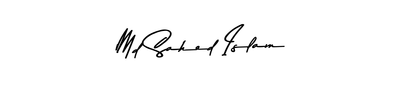 Use a signature maker to create a handwritten signature online. With this signature software, you can design (Asem Kandis PERSONAL USE) your own signature for name Md Sahed Islam. Md Sahed Islam signature style 9 images and pictures png