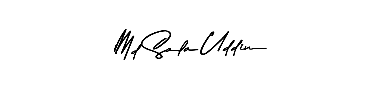 Make a beautiful signature design for name Md Sala Uddin. With this signature (Asem Kandis PERSONAL USE) style, you can create a handwritten signature for free. Md Sala Uddin signature style 9 images and pictures png