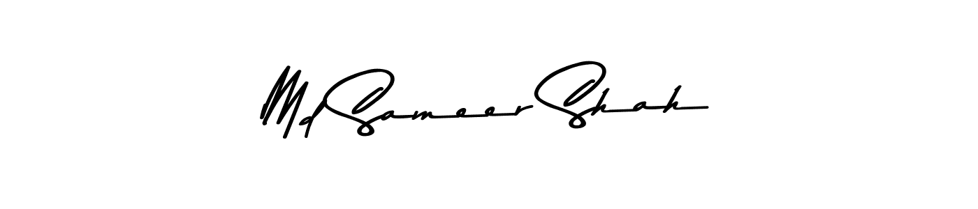 This is the best signature style for the Md Sameer Shah name. Also you like these signature font (Asem Kandis PERSONAL USE). Mix name signature. Md Sameer Shah signature style 9 images and pictures png