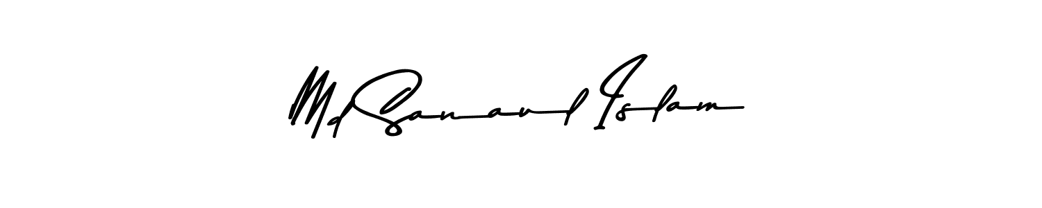 How to make Md Sanaul Islam name signature. Use Asem Kandis PERSONAL USE style for creating short signs online. This is the latest handwritten sign. Md Sanaul Islam signature style 9 images and pictures png