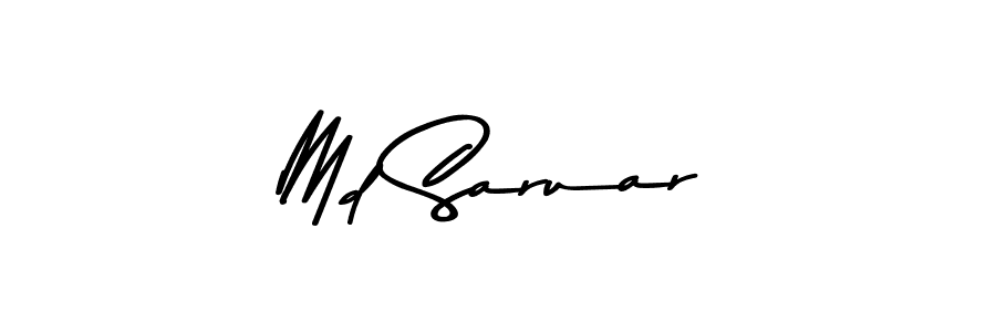 Create a beautiful signature design for name Md Saruar. With this signature (Asem Kandis PERSONAL USE) fonts, you can make a handwritten signature for free. Md Saruar signature style 9 images and pictures png