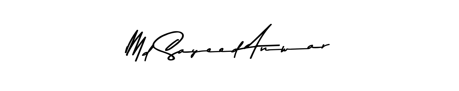 The best way (Asem Kandis PERSONAL USE) to make a short signature is to pick only two or three words in your name. The name Md Sayeed Anwar include a total of six letters. For converting this name. Md Sayeed Anwar signature style 9 images and pictures png