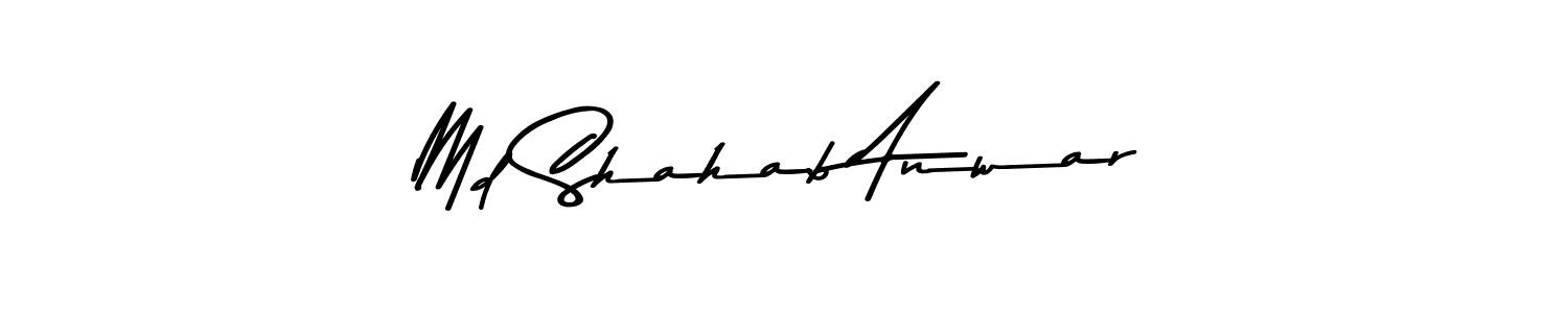 The best way (Asem Kandis PERSONAL USE) to make a short signature is to pick only two or three words in your name. The name Md Shahab Anwar include a total of six letters. For converting this name. Md Shahab Anwar signature style 9 images and pictures png