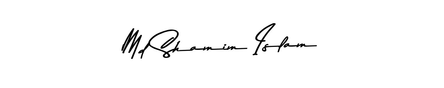 Create a beautiful signature design for name Md Shamim Islam. With this signature (Asem Kandis PERSONAL USE) fonts, you can make a handwritten signature for free. Md Shamim Islam signature style 9 images and pictures png