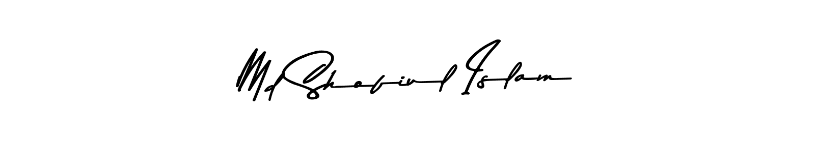 Make a beautiful signature design for name Md Shofiul Islam. With this signature (Asem Kandis PERSONAL USE) style, you can create a handwritten signature for free. Md Shofiul Islam signature style 9 images and pictures png
