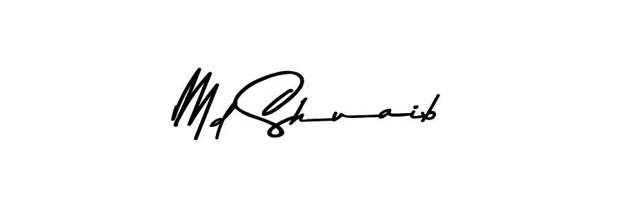 How to make Md Shuaib name signature. Use Asem Kandis PERSONAL USE style for creating short signs online. This is the latest handwritten sign. Md Shuaib signature style 9 images and pictures png