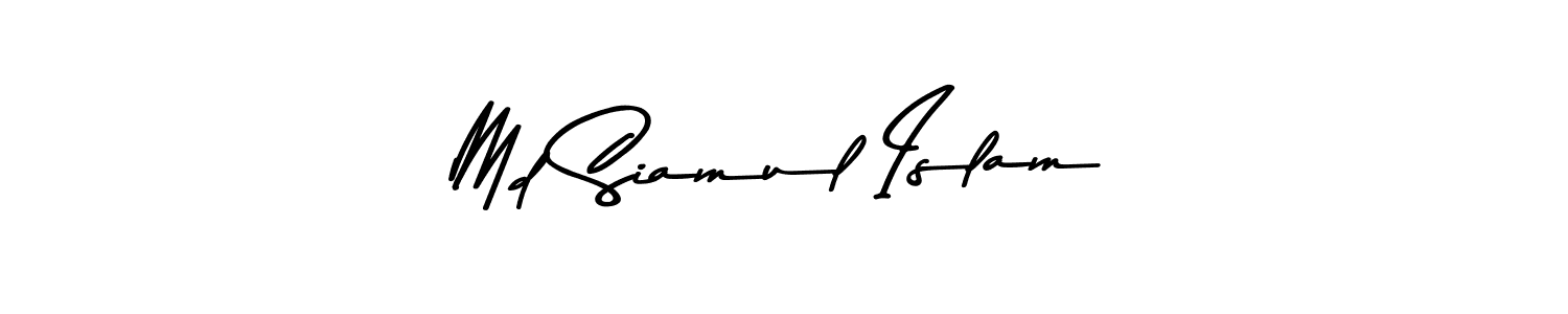 How to make Md Siamul Islam name signature. Use Asem Kandis PERSONAL USE style for creating short signs online. This is the latest handwritten sign. Md Siamul Islam signature style 9 images and pictures png