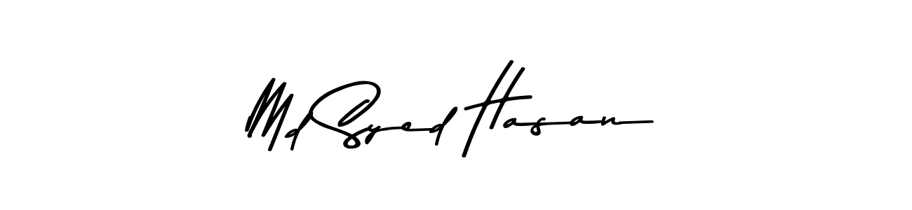 How to make Md Syed Hasan name signature. Use Asem Kandis PERSONAL USE style for creating short signs online. This is the latest handwritten sign. Md Syed Hasan signature style 9 images and pictures png