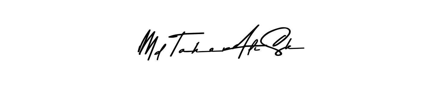 Create a beautiful signature design for name Md Taher Ali Sk. With this signature (Asem Kandis PERSONAL USE) fonts, you can make a handwritten signature for free. Md Taher Ali Sk signature style 9 images and pictures png