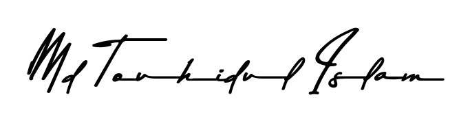 Practice writing Md Touhidul Islam with the flow of Asem Kandis PERSONAL USE lettering. A fantastic source of inspiration for developing your personal signature style. Md Touhidul Islam signature style 9 images and pictures png