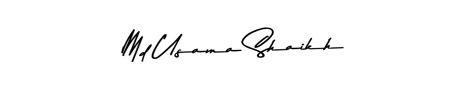 The best way (Asem Kandis PERSONAL USE) to make a short signature is to pick only two or three words in your name. The name Md Usama Shaikh include a total of six letters. For converting this name. Md Usama Shaikh signature style 9 images and pictures png