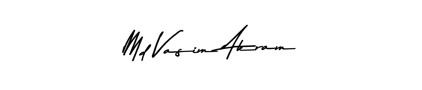 How to make Md Vasim Akram name signature. Use Asem Kandis PERSONAL USE style for creating short signs online. This is the latest handwritten sign. Md Vasim Akram signature style 9 images and pictures png