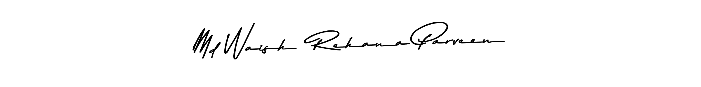 How to make Md Waish  Rehana Parveen name signature. Use Asem Kandis PERSONAL USE style for creating short signs online. This is the latest handwritten sign. Md Waish  Rehana Parveen signature style 9 images and pictures png