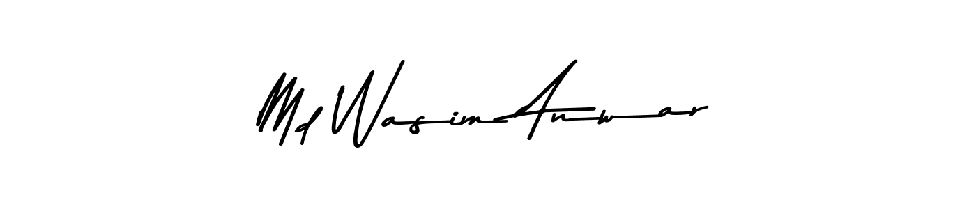 if you are searching for the best signature style for your name Md Wasim Anwar. so please give up your signature search. here we have designed multiple signature styles  using Asem Kandis PERSONAL USE. Md Wasim Anwar signature style 9 images and pictures png
