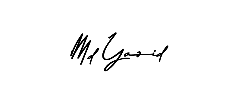 Create a beautiful signature design for name Md Yazid. With this signature (Asem Kandis PERSONAL USE) fonts, you can make a handwritten signature for free. Md Yazid signature style 9 images and pictures png