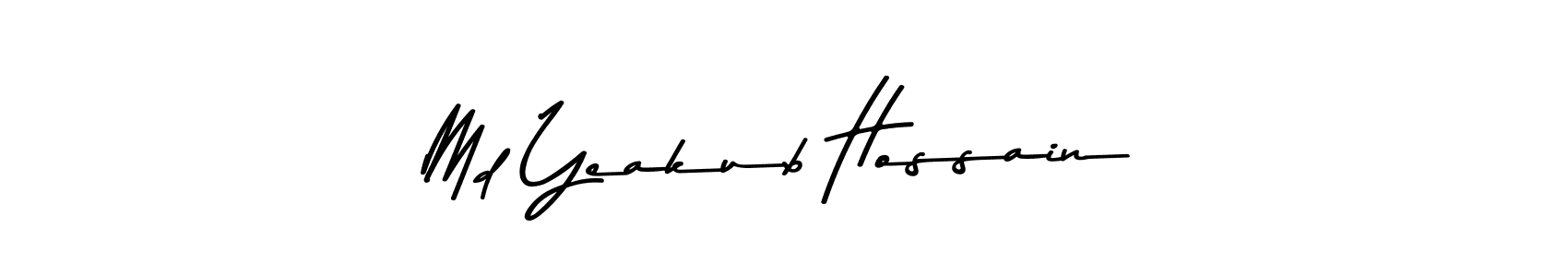 How to make Md Yeakub Hossain name signature. Use Asem Kandis PERSONAL USE style for creating short signs online. This is the latest handwritten sign. Md Yeakub Hossain signature style 9 images and pictures png