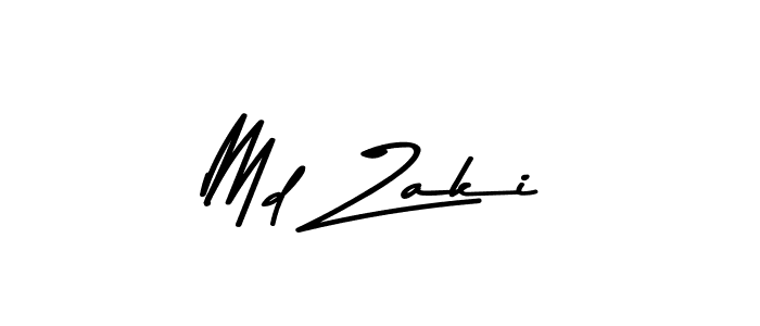 Design your own signature with our free online signature maker. With this signature software, you can create a handwritten (Asem Kandis PERSONAL USE) signature for name Md Zaki. Md Zaki signature style 9 images and pictures png