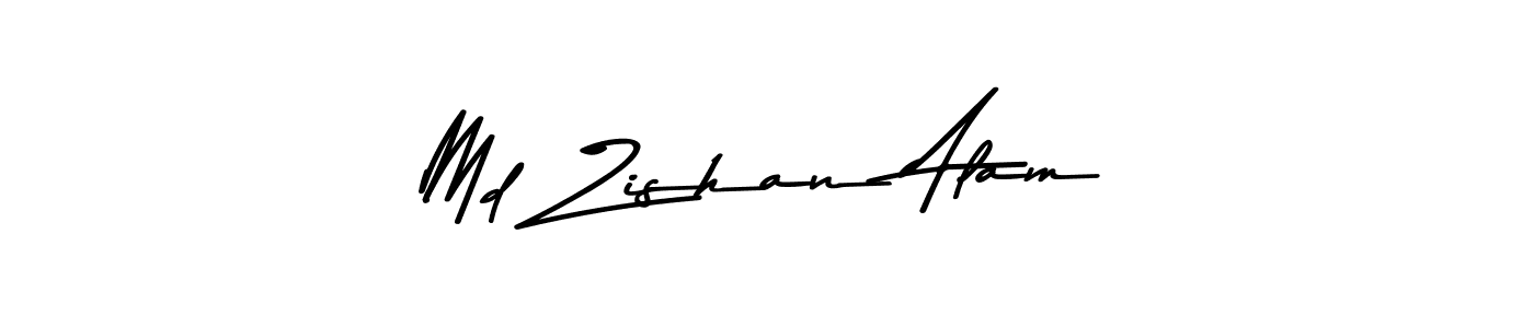 Make a beautiful signature design for name Md Zishan Alam. With this signature (Asem Kandis PERSONAL USE) style, you can create a handwritten signature for free. Md Zishan Alam signature style 9 images and pictures png