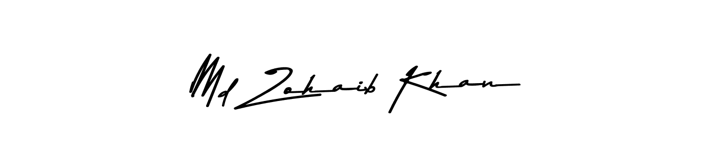 Make a beautiful signature design for name Md Zohaib Khan. With this signature (Asem Kandis PERSONAL USE) style, you can create a handwritten signature for free. Md Zohaib Khan signature style 9 images and pictures png