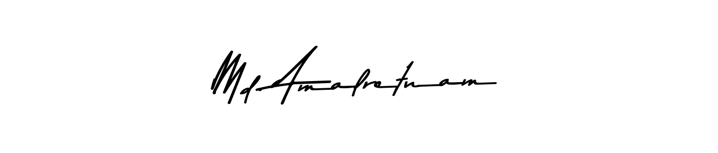 Design your own signature with our free online signature maker. With this signature software, you can create a handwritten (Asem Kandis PERSONAL USE) signature for name Md. Amalretnam. Md. Amalretnam signature style 9 images and pictures png