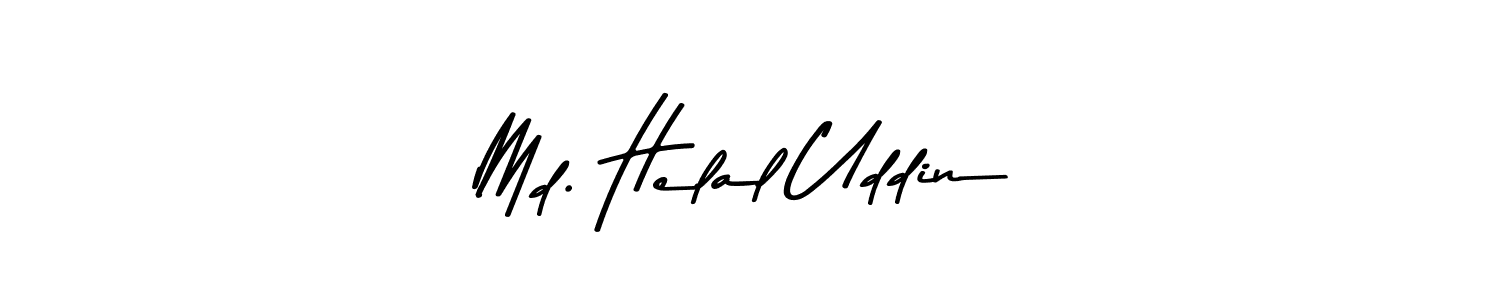 How to make Md. Helal Uddin name signature. Use Asem Kandis PERSONAL USE style for creating short signs online. This is the latest handwritten sign. Md. Helal Uddin signature style 9 images and pictures png