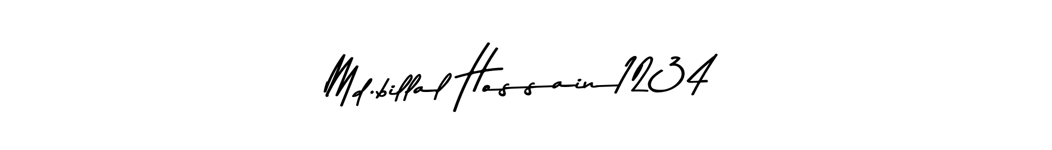 This is the best signature style for the Md.billal Hossain1234 name. Also you like these signature font (Asem Kandis PERSONAL USE). Mix name signature. Md.billal Hossain1234 signature style 9 images and pictures png