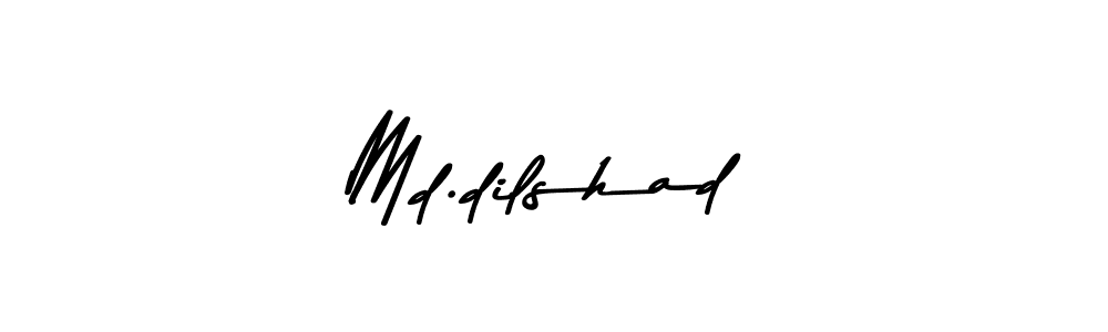 Also You can easily find your signature by using the search form. We will create Md.dilshad name handwritten signature images for you free of cost using Asem Kandis PERSONAL USE sign style. Md.dilshad signature style 9 images and pictures png