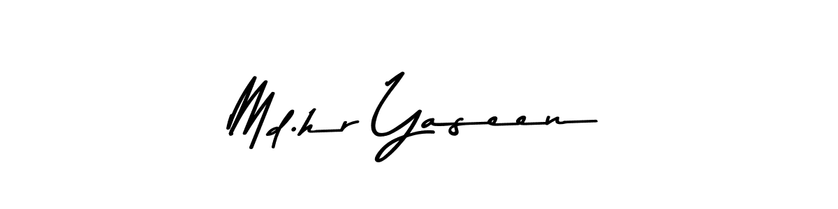 Make a beautiful signature design for name Md.hr Yaseen. With this signature (Asem Kandis PERSONAL USE) style, you can create a handwritten signature for free. Md.hr Yaseen signature style 9 images and pictures png