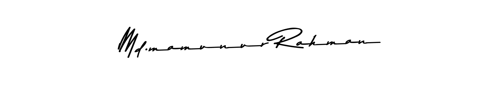 How to make Md.mamunur Rahman name signature. Use Asem Kandis PERSONAL USE style for creating short signs online. This is the latest handwritten sign. Md.mamunur Rahman signature style 9 images and pictures png