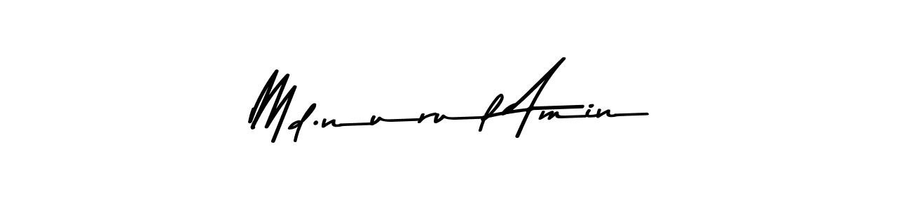 Design your own signature with our free online signature maker. With this signature software, you can create a handwritten (Asem Kandis PERSONAL USE) signature for name Md.nurul Amin. Md.nurul Amin signature style 9 images and pictures png