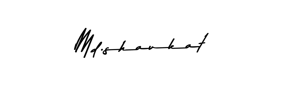 How to make Md.shaukat signature? Asem Kandis PERSONAL USE is a professional autograph style. Create handwritten signature for Md.shaukat name. Md.shaukat signature style 9 images and pictures png