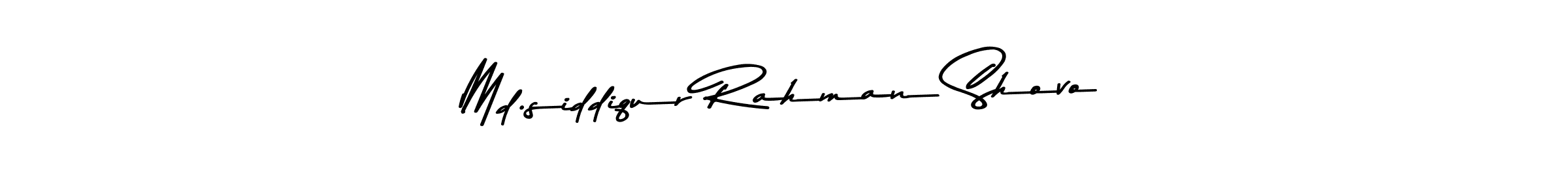 Create a beautiful signature design for name Md.siddiqur Rahman Shovo. With this signature (Asem Kandis PERSONAL USE) fonts, you can make a handwritten signature for free. Md.siddiqur Rahman Shovo signature style 9 images and pictures png