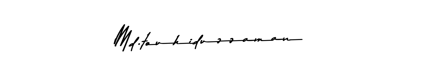 The best way (Asem Kandis PERSONAL USE) to make a short signature is to pick only two or three words in your name. The name Md.touhiduzzaman include a total of six letters. For converting this name. Md.touhiduzzaman signature style 9 images and pictures png