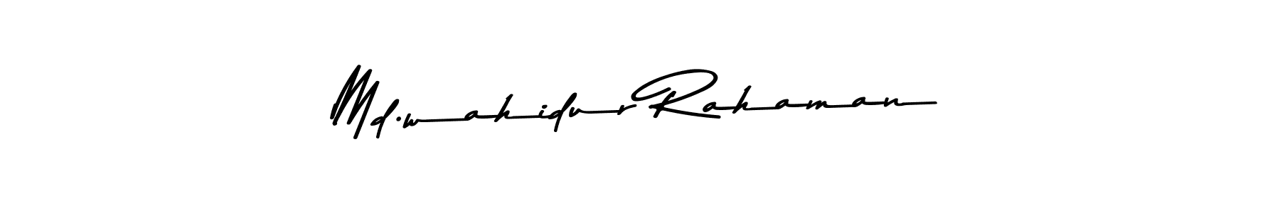 Make a beautiful signature design for name Md.wahidur Rahaman. With this signature (Asem Kandis PERSONAL USE) style, you can create a handwritten signature for free. Md.wahidur Rahaman signature style 9 images and pictures png