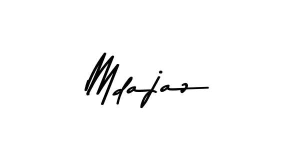 How to make Mdajaz name signature. Use Asem Kandis PERSONAL USE style for creating short signs online. This is the latest handwritten sign. Mdajaz signature style 9 images and pictures png