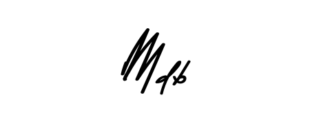A timeless handwritten aesthetic for Mdb. The Asem Kandis PERSONAL USE font gives your signature a handcrafted feel with natural curves. Mdb signature style 9 images and pictures png