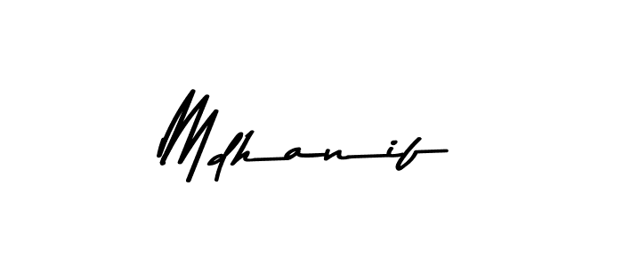 Use a signature maker to create a handwritten signature online. With this signature software, you can design (Asem Kandis PERSONAL USE) your own signature for name Mdhanif. Mdhanif signature style 9 images and pictures png