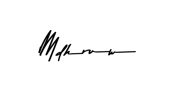 Mdhruw stylish signature style. Best Handwritten Sign (Asem Kandis PERSONAL USE) for my name. Handwritten Signature Collection Ideas for my name Mdhruw. Mdhruw signature style 9 images and pictures png