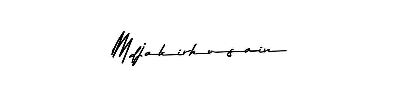 How to make Mdjakirhusain name signature. Use Asem Kandis PERSONAL USE style for creating short signs online. This is the latest handwritten sign. Mdjakirhusain signature style 9 images and pictures png