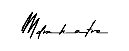Express your personality with a custom Mdmhatre signature crafted with Asem Kandis PERSONAL USE typography. Free transparent PNG download available. Mdmhatre signature style 9 images and pictures png