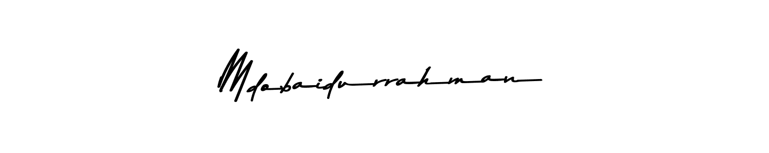 Create a beautiful signature design for name Mdobaidurrahman. With this signature (Asem Kandis PERSONAL USE) fonts, you can make a handwritten signature for free. Mdobaidurrahman signature style 9 images and pictures png