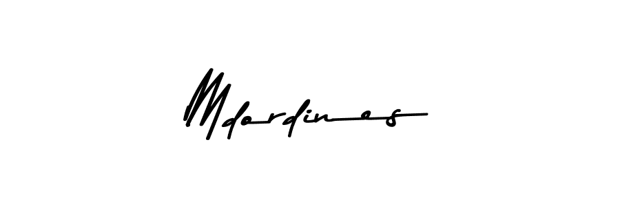 How to make Mdordines name signature. Use Asem Kandis PERSONAL USE style for creating short signs online. This is the latest handwritten sign. Mdordines signature style 9 images and pictures png