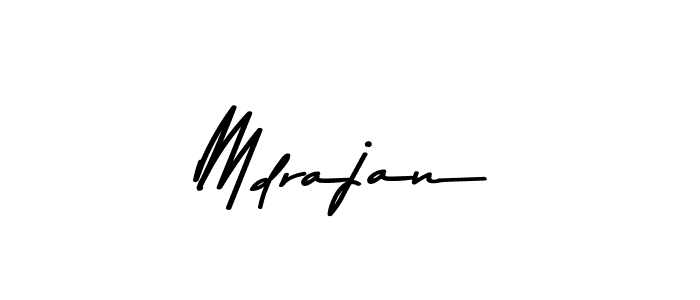 How to make Mdrajan name signature. Use Asem Kandis PERSONAL USE style for creating short signs online. This is the latest handwritten sign. Mdrajan signature style 9 images and pictures png